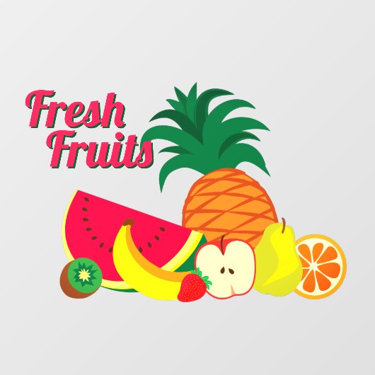 カスタマイズ可能な新鮮な果物ストア市場のビジネス ウィンドウサイン (シート)