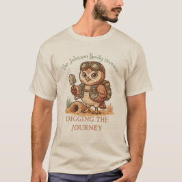 カスタマイズ可能な旅の思い出に - モグラフクロウの冒険 Tシャツ