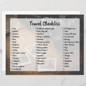 カスタマイズ可能な旅行パッキングリストチェックリスト (正面/裏面)