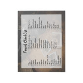 カスタマイズ可能な旅行パッキングリストチェックリスト ノートパッド (回転)