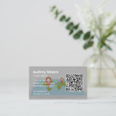 カスタマイズ可能な旅行代理店 名刺 (スタンド正面)