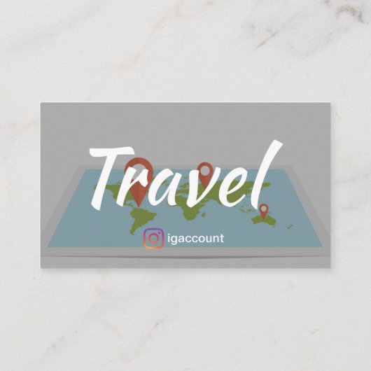 カスタマイズ可能な旅行代理店 名刺 (裏面)