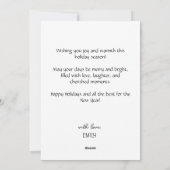 カスタマイズ可能な旅行写真グリッドホリデーカード シーズンカード (裏面)