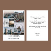 カスタマイズ可能な旅行写真グリッドホリデーカード シーズンカード