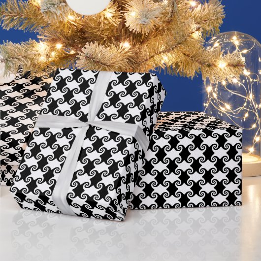 カスタマイズ可能な旋回シェイプCeltic like ラッピングペーパー (クリスマス)