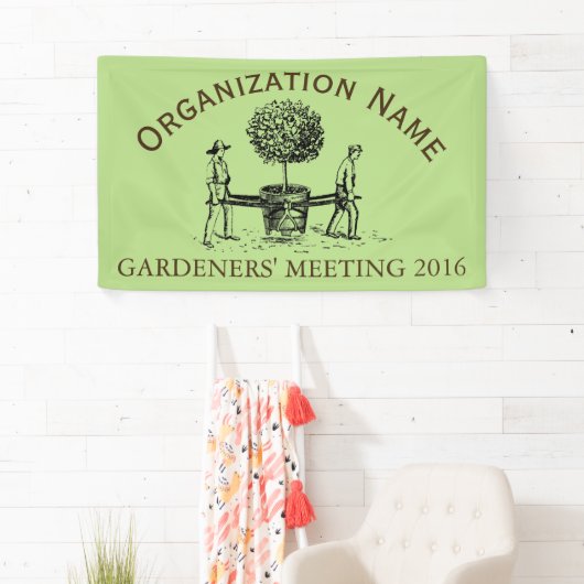 カスタマイズ可能な旗3に会っているヴィンテージの庭師 横断幕 (インサイチュ)