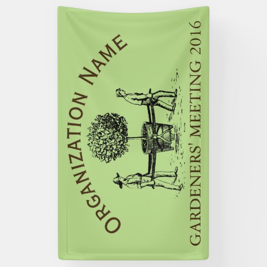 カスタマイズ可能な旗3に会っているヴィンテージの庭師 横断幕 (縦)