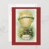 カスタマイズ可能な日付のクリスマスグリーティング シーズンポストカード (正面/裏面)