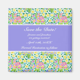 カスタマイズ可能な日付の保存冷蔵庫用マグネットPrimroses マグネット