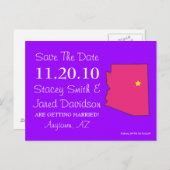 カスタマイズ可能な日付の保存州 – アリゾナ 案内ポストカード (正面/裏面)