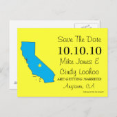 カスタマイズ可能な日付の保存州- CALIFORNIA 案内ポストカード (正面/裏面)