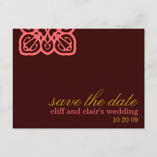 カスタマイズ可能な日付の保存招待状 案内ポストカード