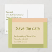 カスタマイズ可能な日付の保存：本物 案内ポストカード (正面/裏面)