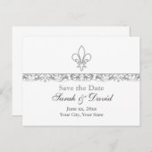 カスタマイズ可能な日付の保存 案内ポストカード (正面/裏面)