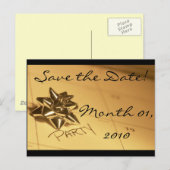 カスタマイズ可能な日付の保存 案内ポストカード (正面/裏面)