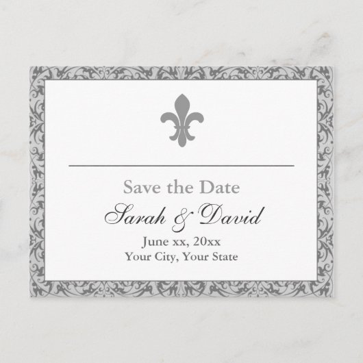 カスタマイズ可能な日付の保存 案内ポストカード (正面)