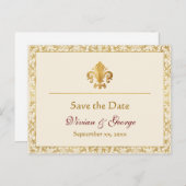 カスタマイズ可能な日付の保存 案内ポストカード (正面/裏面)