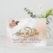 カスタマイズ可能な日付の結婚カードの保存 セーブザデート (スタンド正面)