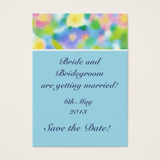 カスタマイズ可能な日付カードの保存、春サンシャイン (正面)