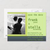 カスタマイズ可能な日付カードの保存 案内ポストカード (正面/裏面)