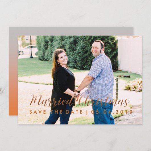 カスタマイズ可能な日付クリスマスカードの保存 招待状 (正面/裏面)