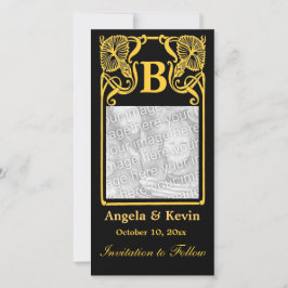 カスタマイズ可能な日付フォトモノグラムカードの保存 セーブザデート