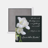 カスタマイズ可能な日付マグネットの保存， Freesias マグネット (正面/裏面)