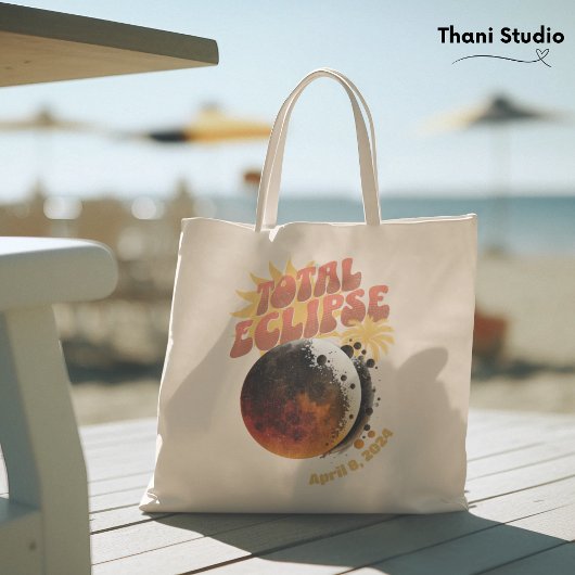 カスタマイズ可能な日付合計モダンEclipseヴィンテージ90s トートバッグ