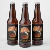 カスタマイズ可能な日付合計モダンEclipseヴィンテージ90s ビールラベル (ボトル)