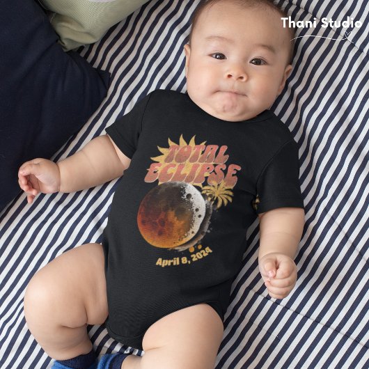 カスタマイズ可能な日付合計モダンEclipseヴィンテージ90s ベビーボディスーツ
