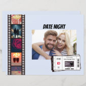 カスタマイズ可能な日付夜動画のスクラップブックページ (正面/裏面)