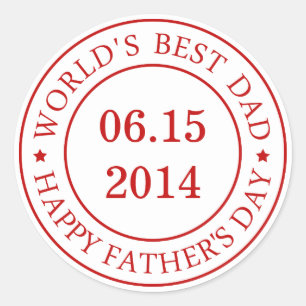 カスタマイズ可能な日付 – Happy Father's day ラウンドシール