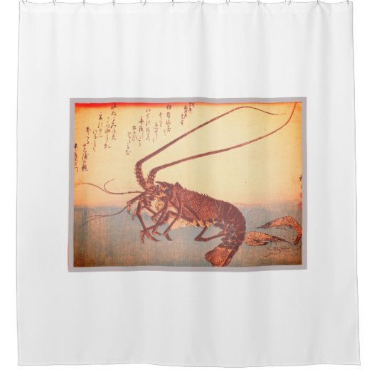 カスタマイズ可能な日本人WOODBLOCKのシャワー・カーテン シャワーカーテン (正面)