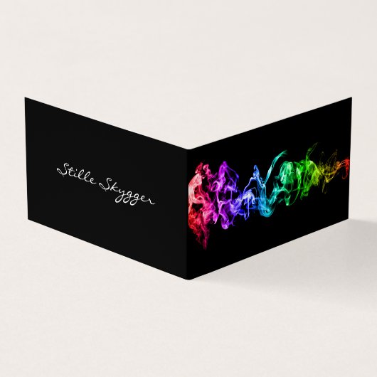 カスタマイズ可能な明るいカラフル抽象芸術アート 名刺 (外部)