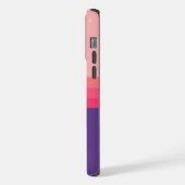 カスタマイズ可能な明るい濃いピンク紫色のカラーブロック iPhoneケース (左側面)