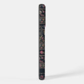 カスタマイズ可能な明るい濃い灰色のピンク色のパタアステカーン iPhoneケース (右側面)