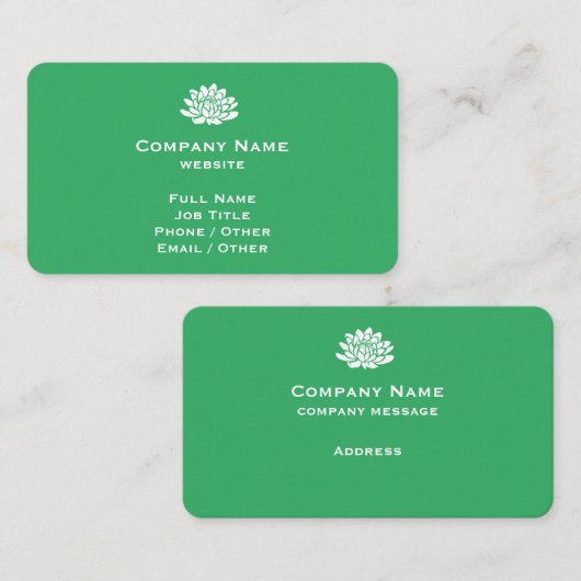 カスタマイズ可能な明るい緑の名刺 名刺 (正面/裏面)