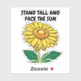 カスタマイズ可能な明るい黄色のひまわり シール