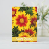 カスタマイズ可能な明るい「ハッピーサマー」カード サンキューカード (スタンド正面)