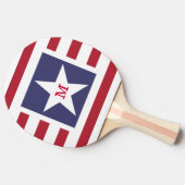 カスタマイズ可能な星とストライプUSAモモモグラム 卓球ラケット (横)
