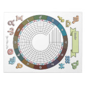 カスタマイズ可能な星座習慣トラッカー・メモ帳 ノートパッド (正面)