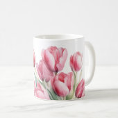 カスタマイズ可能な春チューリップ コーヒーマグカップ (正面右)
