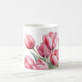 カスタマイズ可能な春チューリップ コーヒーマグカップ (中央)