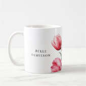 カスタマイズ可能な春チューリップ コーヒーマグカップ (左)