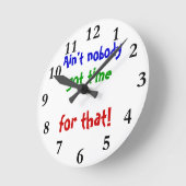 カスタマイズ可能な時計はだれもそれの得られた時間ではないです ラウンド壁時計 (傾斜)