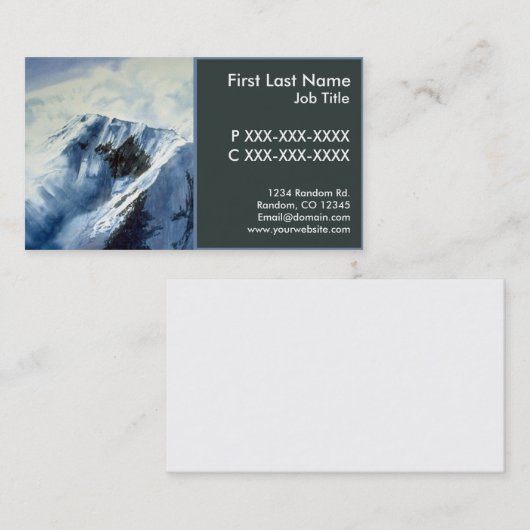 カスタマイズ可能な景色山の名刺 名刺 (正面/裏面)