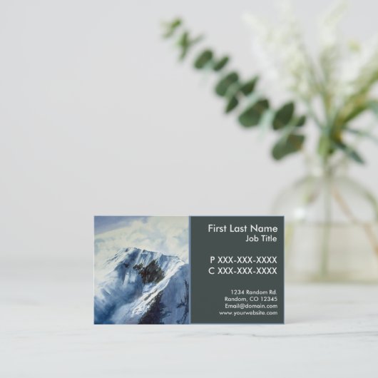 カスタマイズ可能な景色山の名刺 名刺 (スタンド正面)