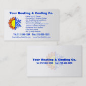 カスタマイズ可能な暖房及び冷却の名刺 名刺 (正面/裏面)