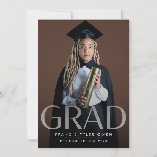 カスタマイズ可能な暗はっきりした色GRADフォトクラス 案内状 (正面)