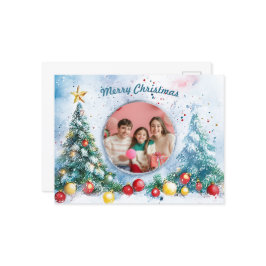 🎄カスタマイズ可能な曇り喜び シーズンポストカード